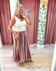 Vivid Hues Midi Skirt