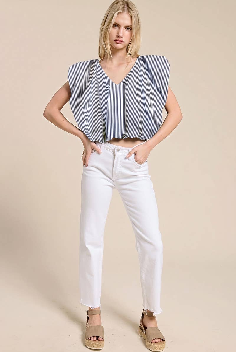 Cloud Bubble Stripe Top