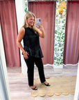 Midnight Satin Top