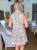 Almond Blossoms Mini Dress-Pink