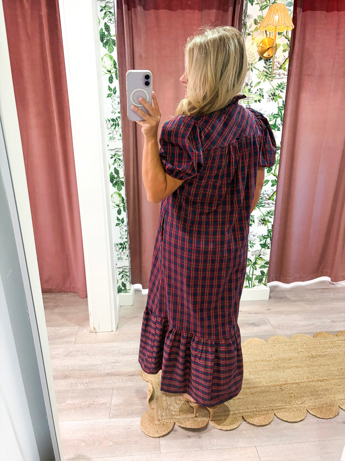 Westbury Plaid Midi Dress