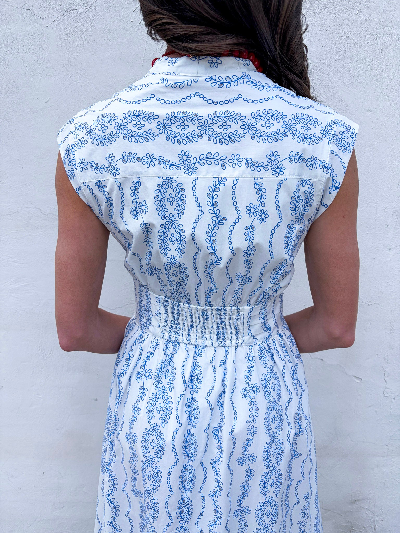 Sugar Petal Eyelet Midi Dress