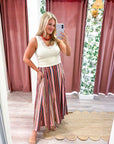 Vivid Hues Midi Skirt