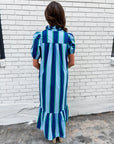 Sail Into Summer Midi Dress-Blue Green