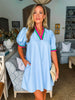 Bali Babe Mini Dress-Chambray