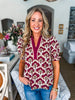 PREORDER: Hopeful Dreamer Floral Top-Wine