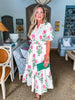 Soft Sonata Floral Midi Dress-Cream