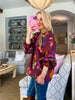 Bistro Charm Floral Top-Burgundy