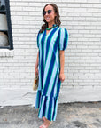 Sail Into Summer Midi Dress-Blue Green