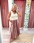 Vivid Hues Midi Skirt