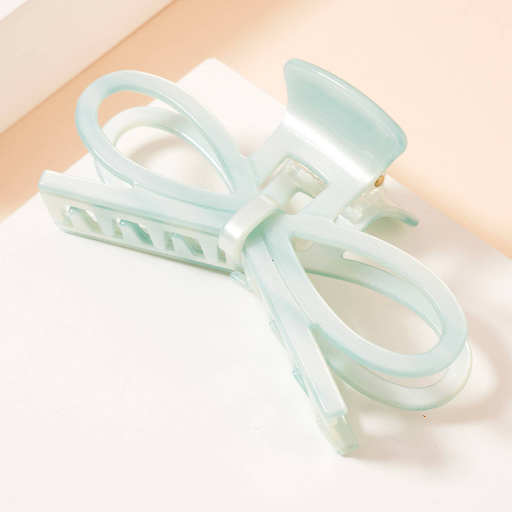 Acetate Ribbon Hair Claw- Jade