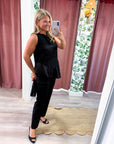 Midnight Satin Top