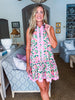 Almond Blossoms Mini Dress-Pink