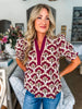 PREORDER: Hopeful Dreamer Floral Top-Wine