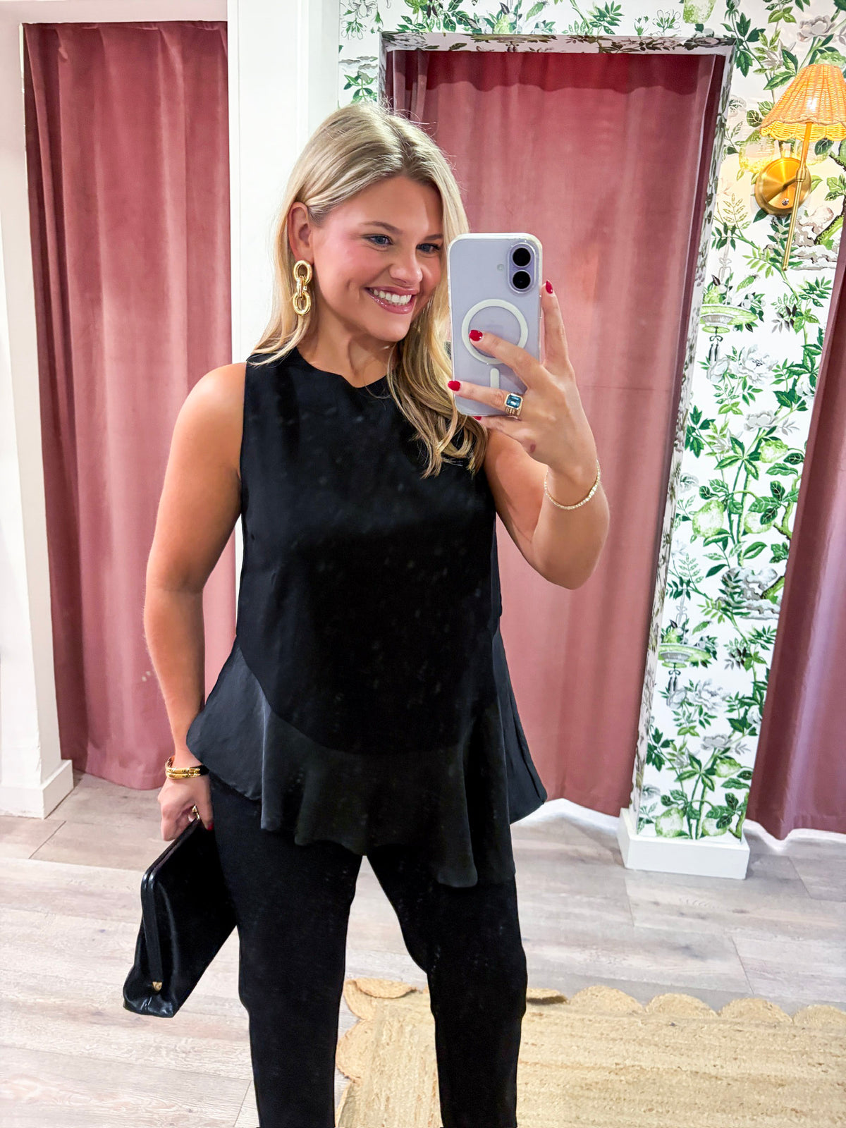 Midnight Satin Top