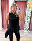 Midnight Satin Top