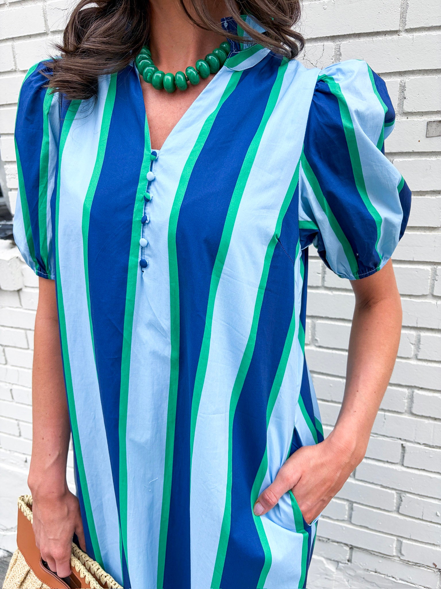 Sail Into Summer Midi Dress-Blue Green