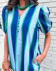 Sail Into Summer Midi Dress-Blue Green
