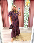 Westbury Plaid Midi Dress