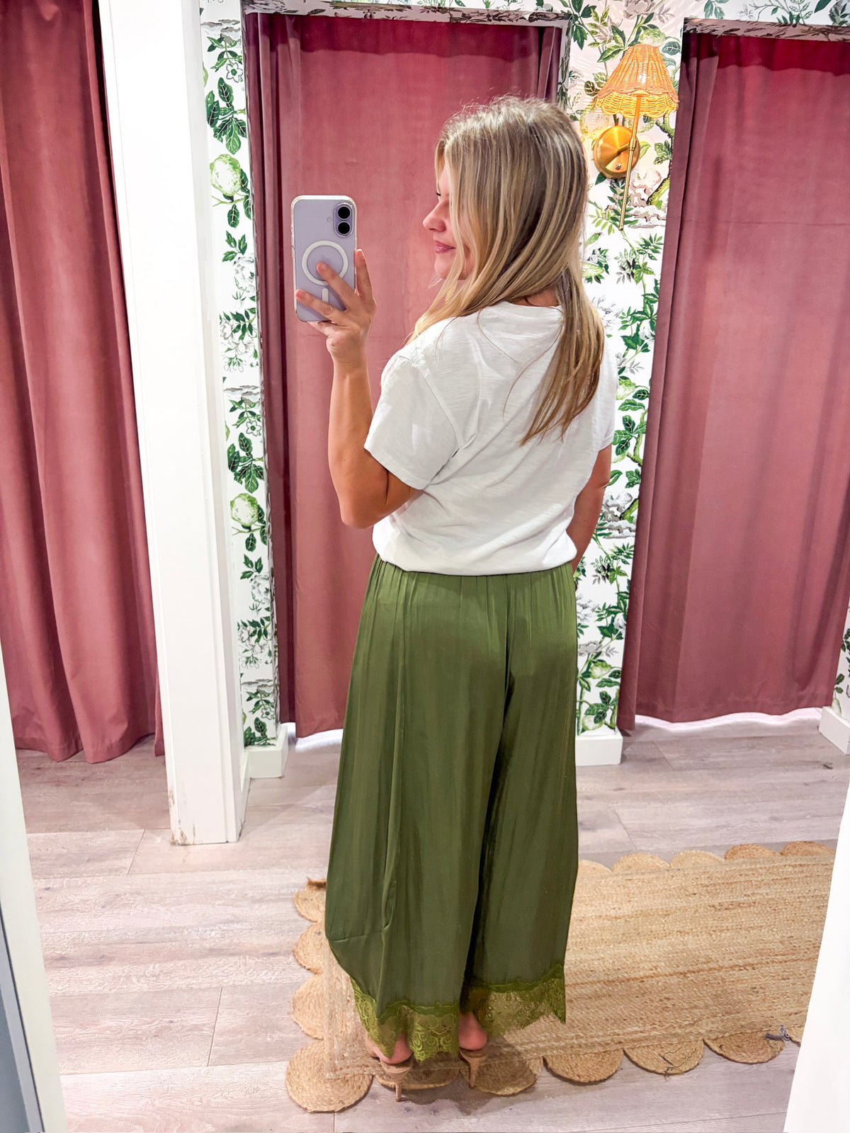 Arabian Nights Balloon Pants-Olive