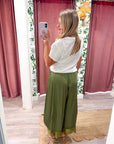 Arabian Nights Balloon Pants-Olive