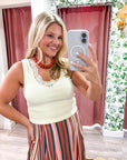 Florence Lace Tank- Ivory