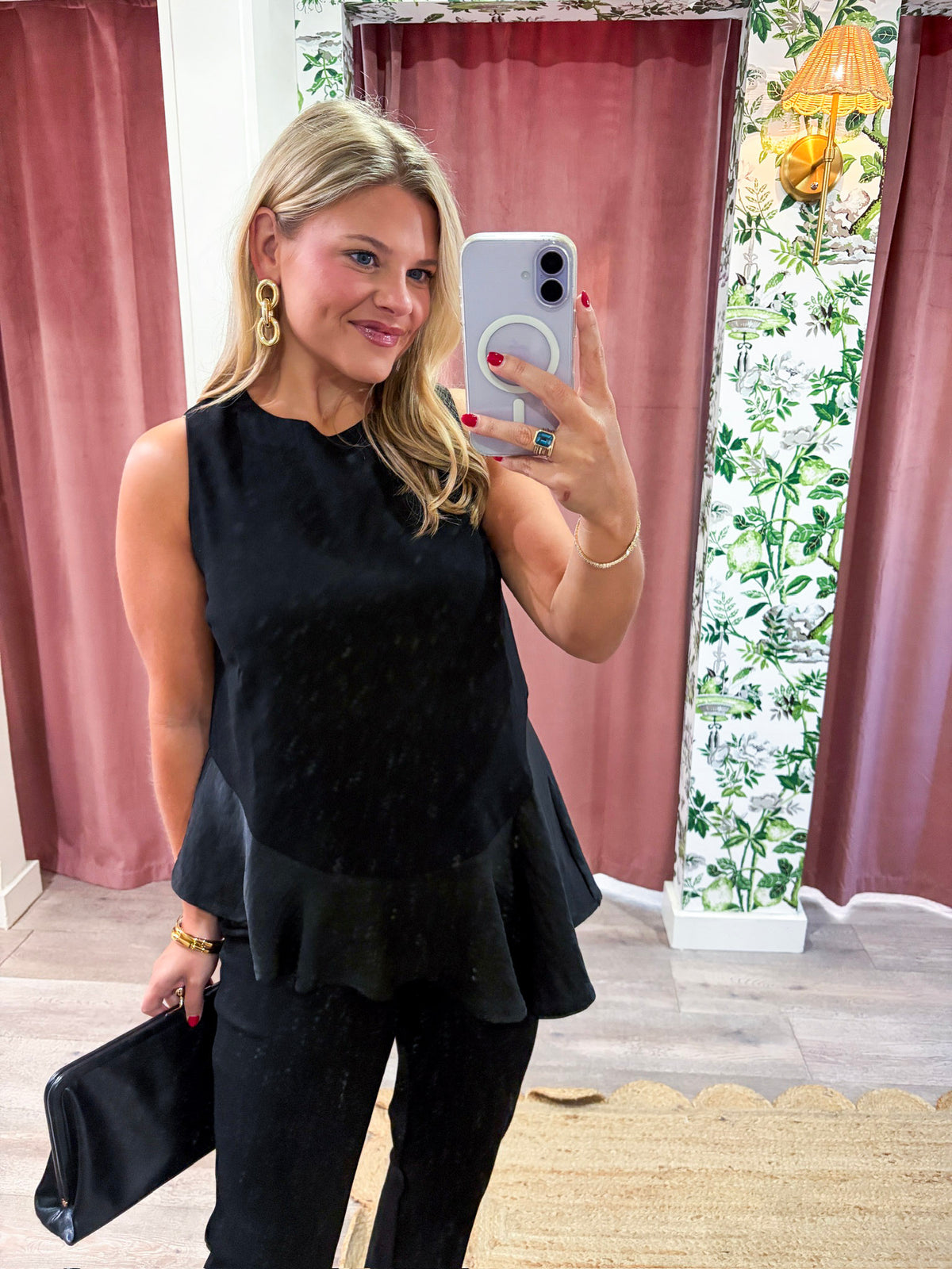 Midnight Satin Top