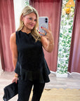 Midnight Satin Top