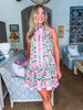 Almond Blossoms Mini Dress-Pink