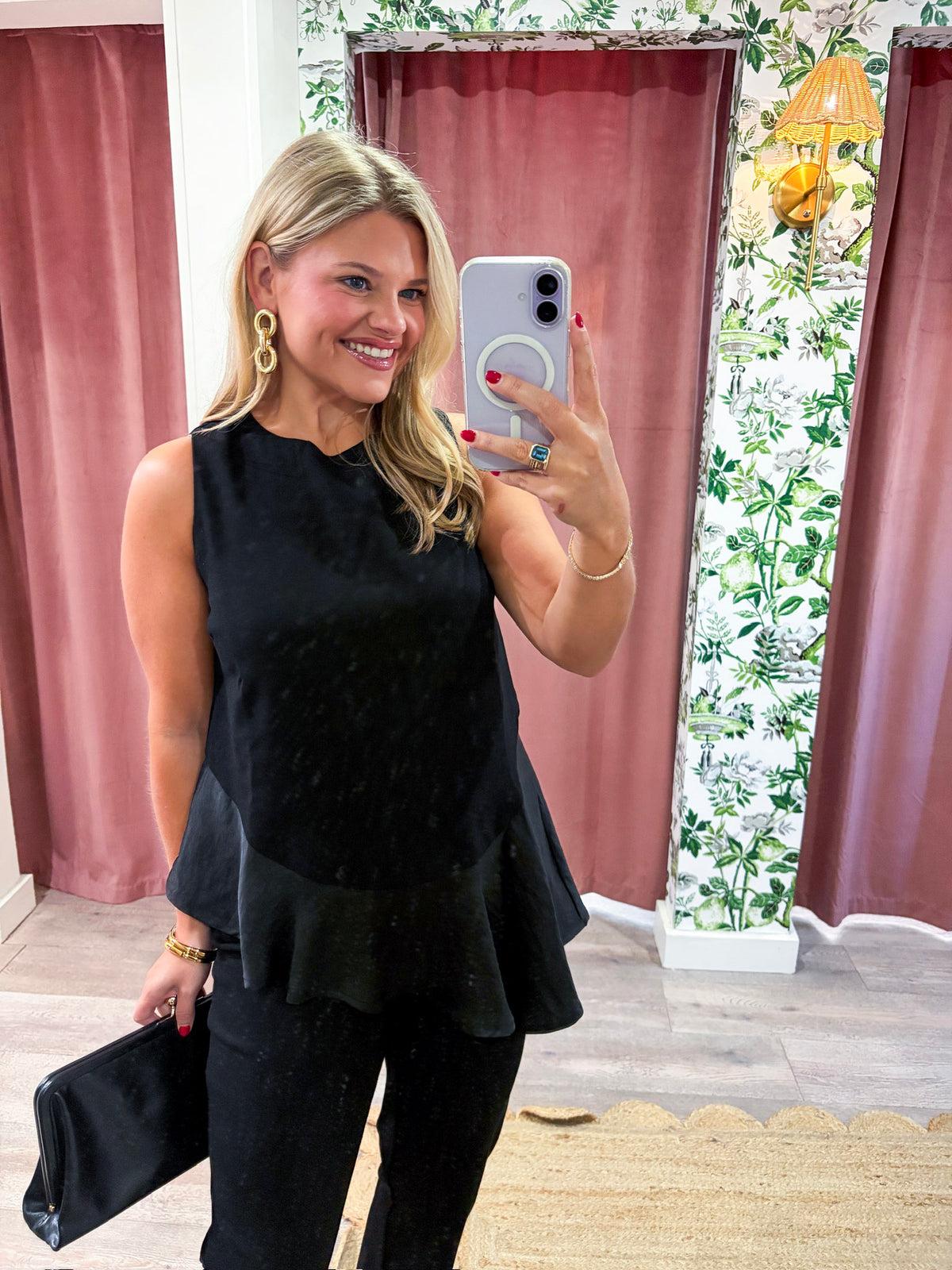 Midnight Satin Top