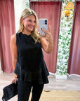 Midnight Satin Top