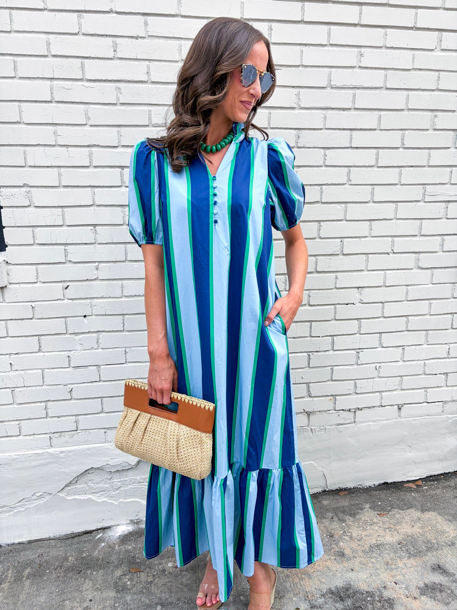 Sail Into Summer Midi Dress-Blue Green Pomp & Circumstance Boutique by Marie Earthman Sail Into Summer Midi Dress-Blue Green Pomp & Circumstance Boutique by Marie Earthman