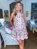 Almond Blossoms Mini Dress-Pink