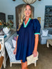 Bali Babe Mini Dress-Navy
