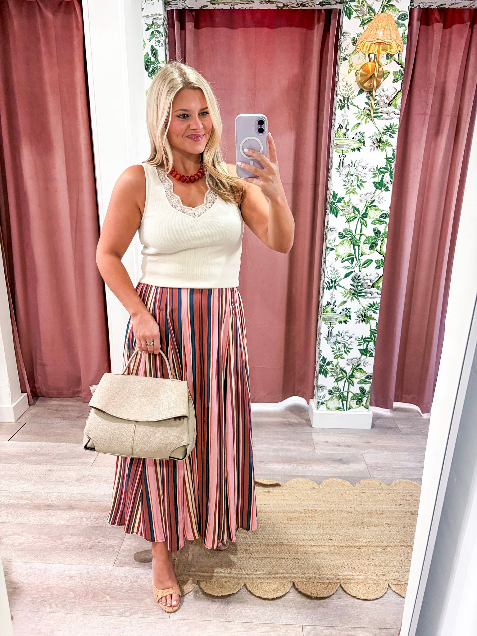 Vivid Hues Midi Skirt