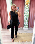 Midnight Satin Top