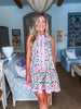 Almond Blossoms Mini Dress-Pink