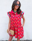 Floral Medallion Mini Dress
