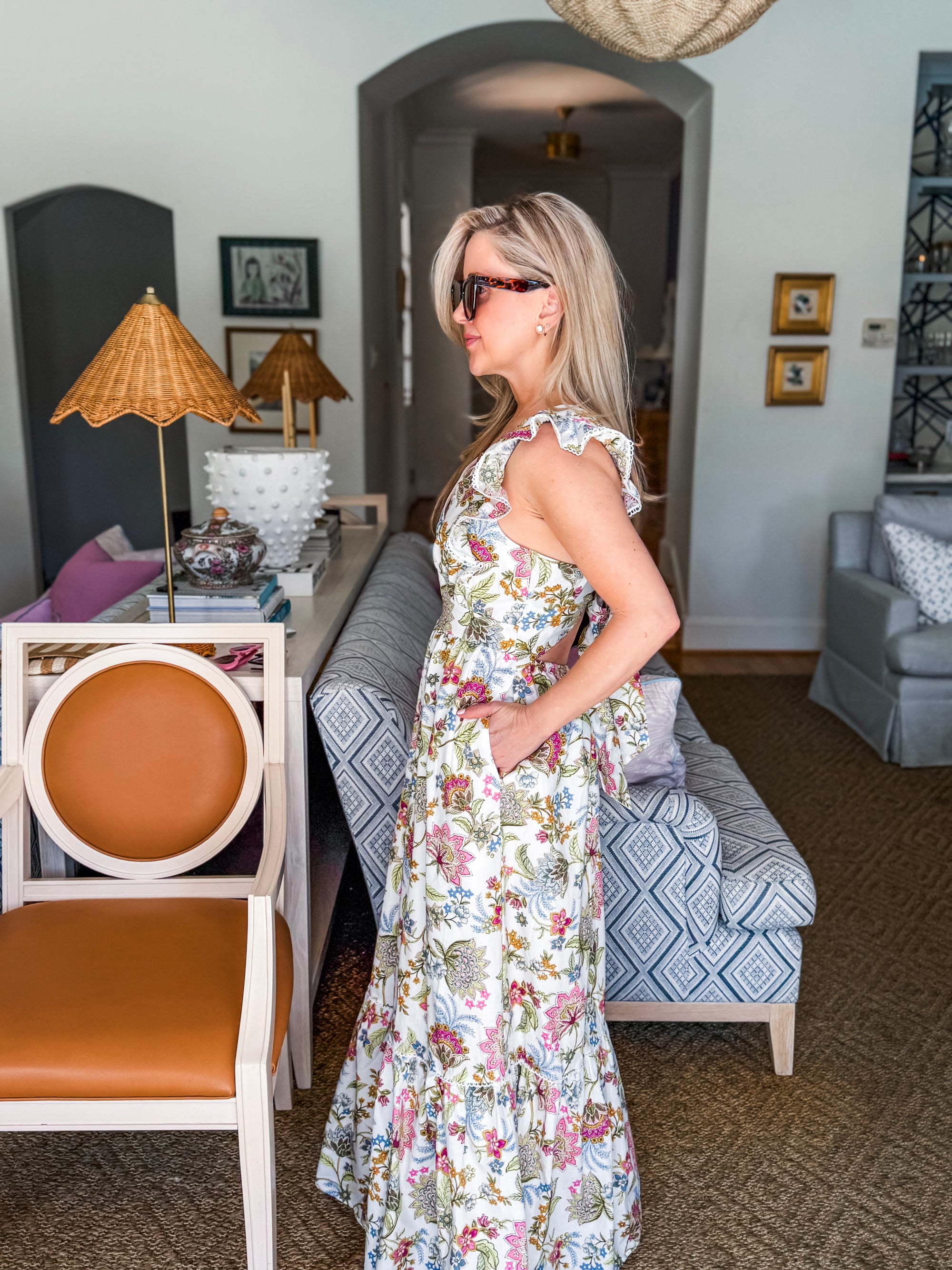 Pany Floral Ruffle Maxi Dress