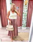 Vivid Hues Midi Skirt