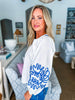 Bold Breeze Embroidered Top-White
