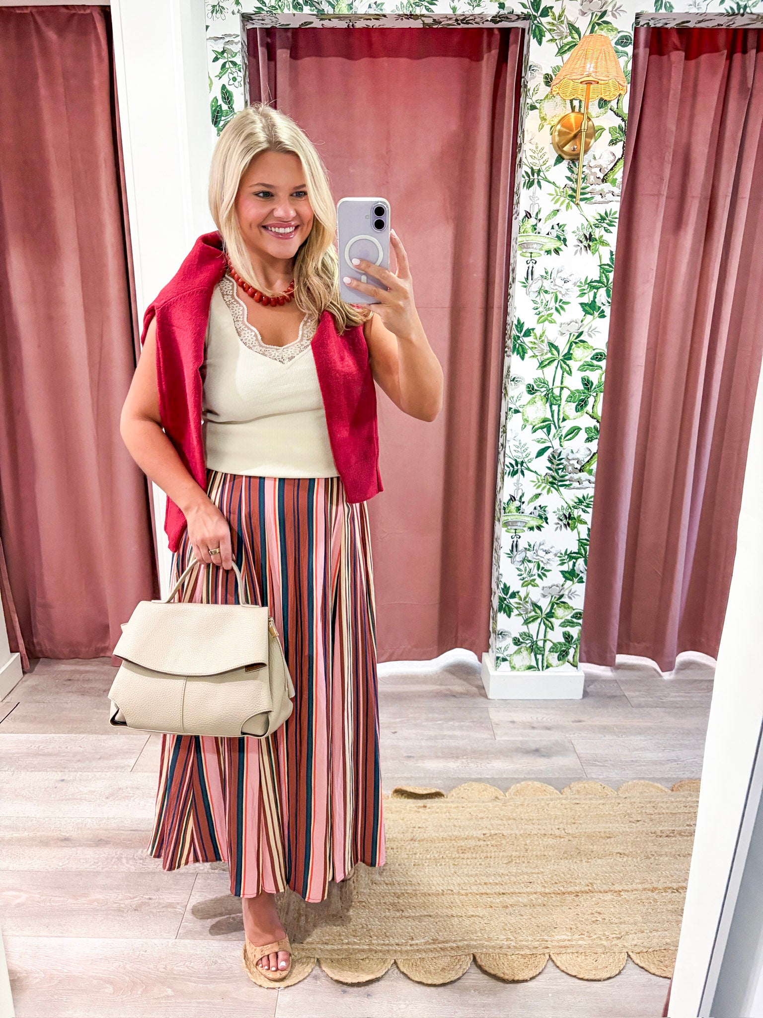 Vivid Hues Midi Skirt