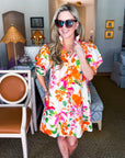 Spring Lily Button Down Mini Dress