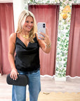 Lace Allure Top-Black