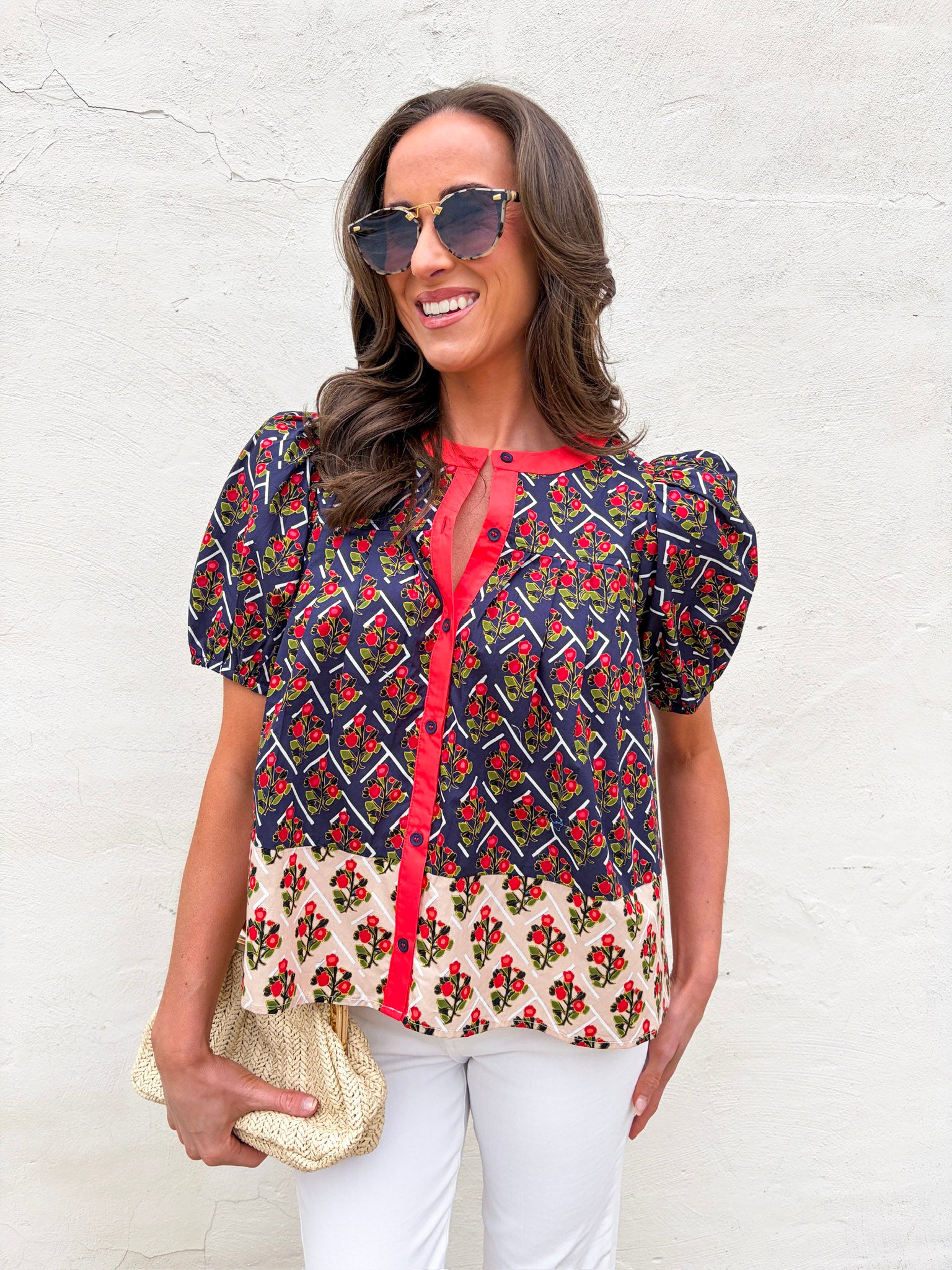 Boho Mix Floral Print Top