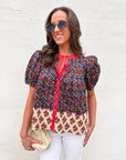 Boho Mix Floral Print Top