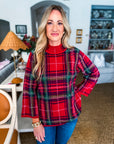 Tree Topper Plaid Top-Red