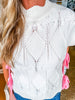 So Girly Sweater Vest- Cream Pink