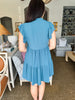 Casual Charm Dress- Dusty Teal