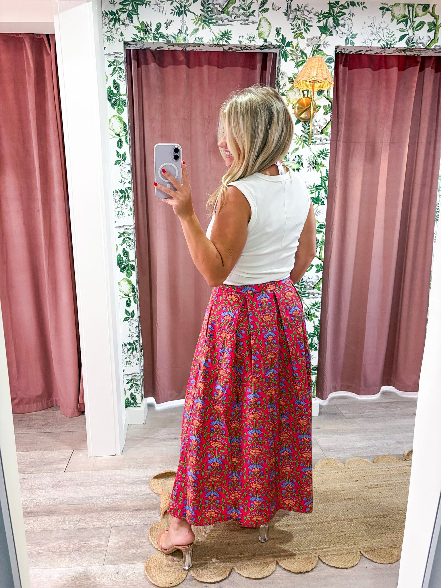 Gardenia Glow Midi Skirt